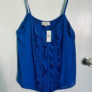 LOFT Blue Blouse L NWT